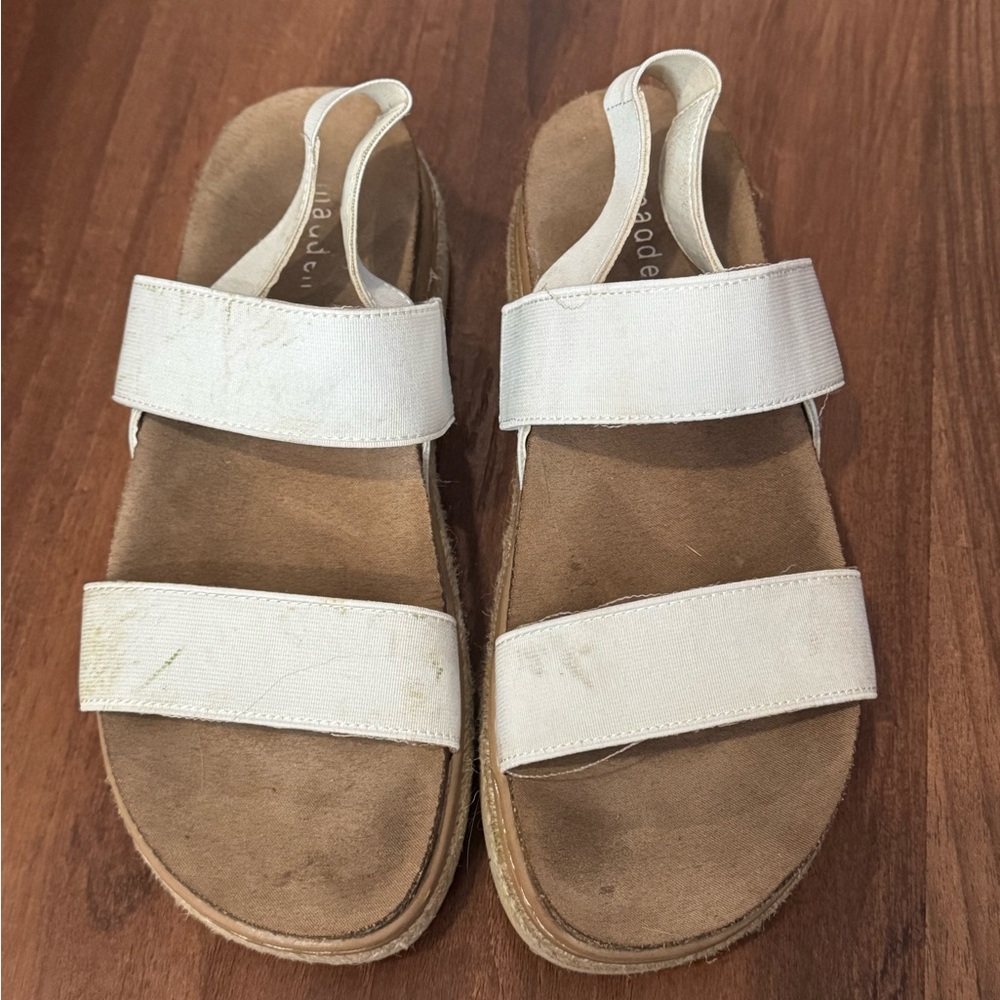 White Double Strap Sandals
